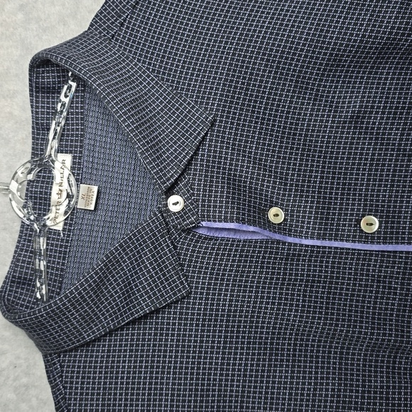 Peter Millar Other - Peter Millar Crown Men's Sz XL Casual Polo Shirt Cotton Blue Geometric Print